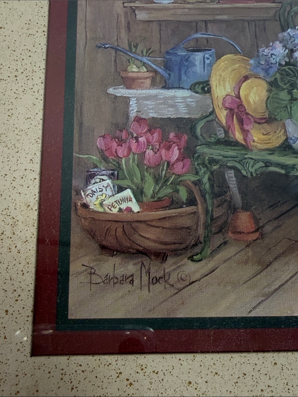 Vintage Home Interiors Garden Print Wall Art Framed Cottagecore Floral Decor USA - Picture 7 of 12